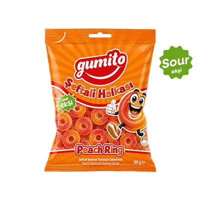 80g Gumito Şeftali Halkası